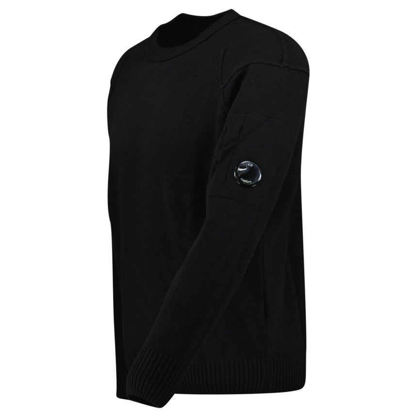 CP Company Lambswool GRS Crew Neck Full Knit Black - Boinclo - Outlet Sale Under Retail