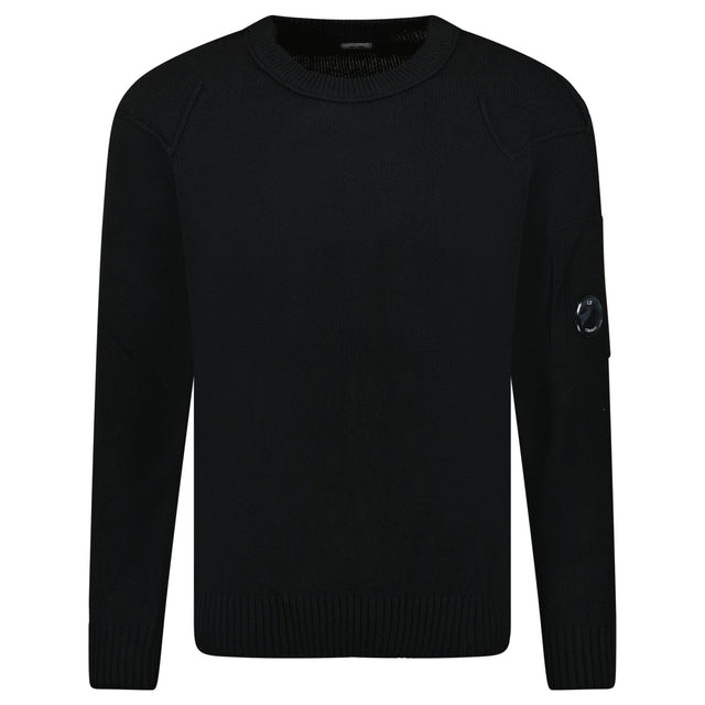 CP Company Lambswool GRS Crew Neck Full Knit Black - Boinclo - Outlet Sale Under Retail