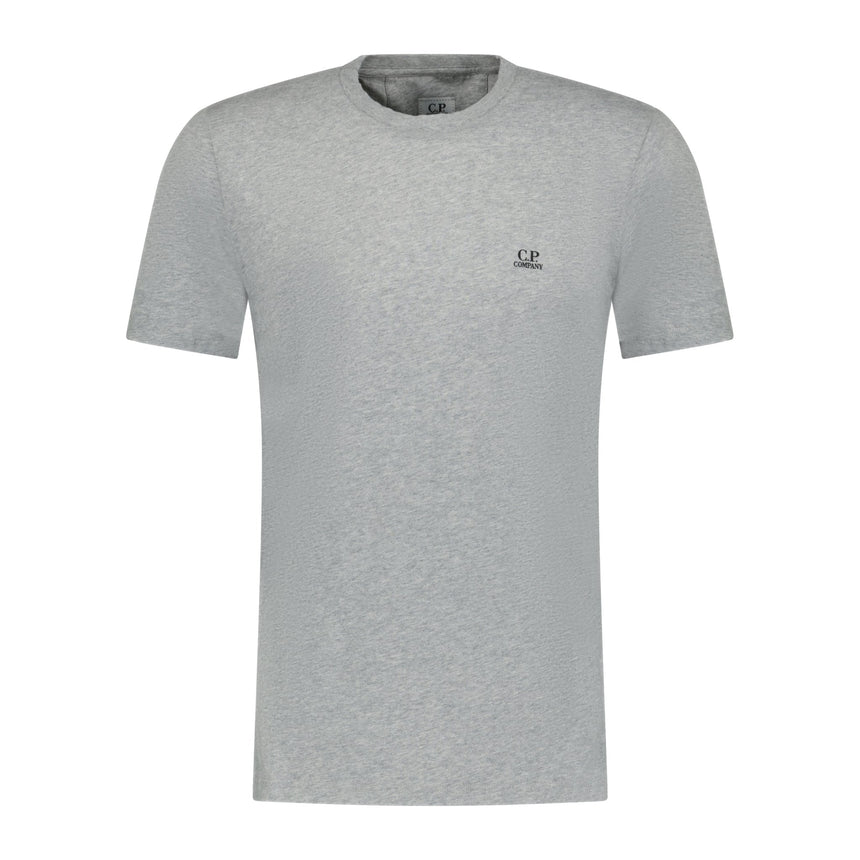 CP Company Writing Logo Crew T-Shirt Grey - Boinclo - Outlet Sale Under Retail