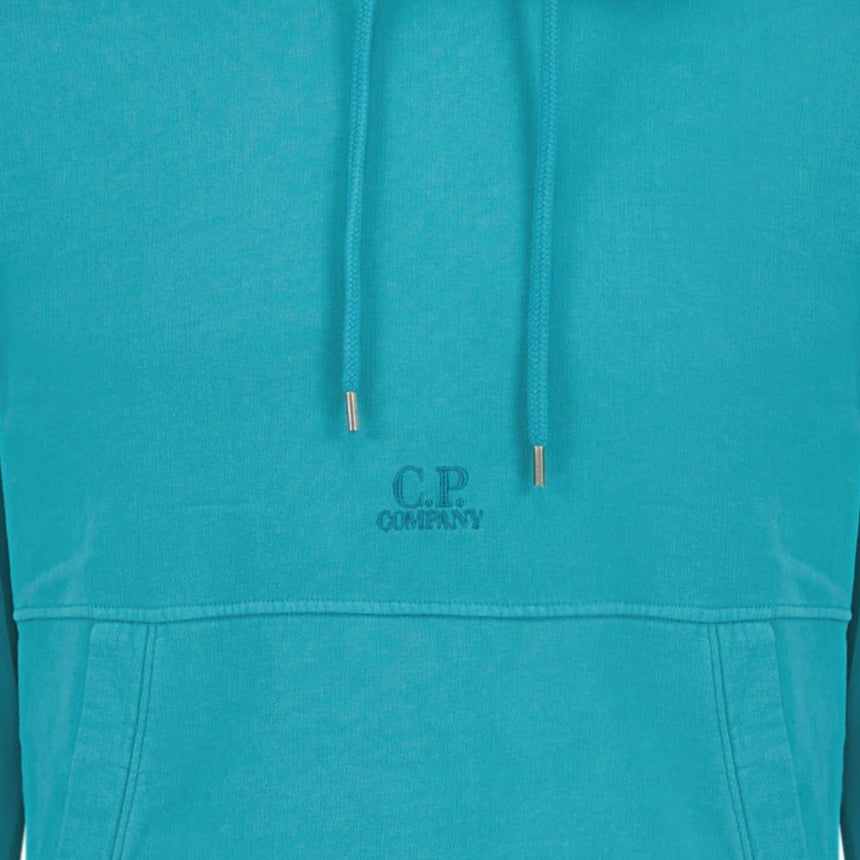 CP Company Writing Logo Hooded Sweatshirt Blue - Boinclo ltd - Outlet Sale Under Retail