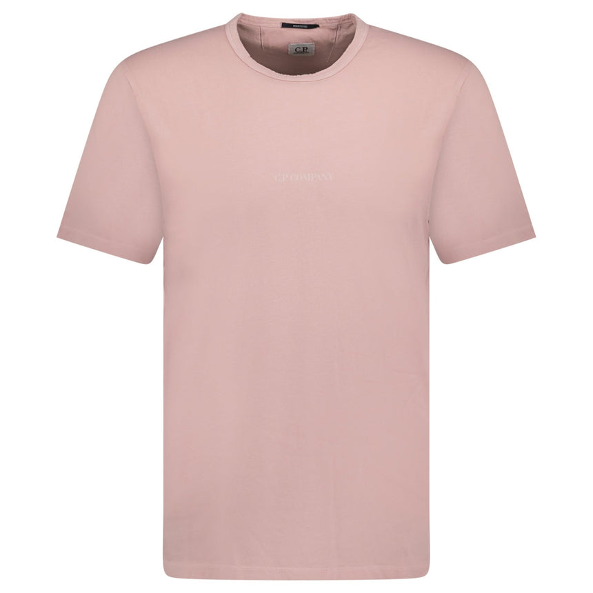 CP Company Writing Logo T-Shirt Pink - Boinclo - Outlet Sale Under Retail