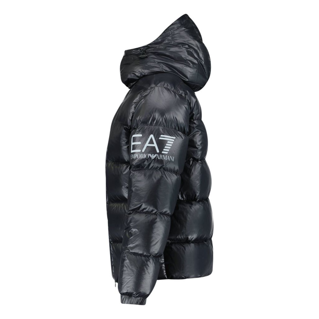 Emporio Armani Down Padded Detachable Hood Puffer Jacket Black - Boinclo ltd - Outlet Sale Under Retail
