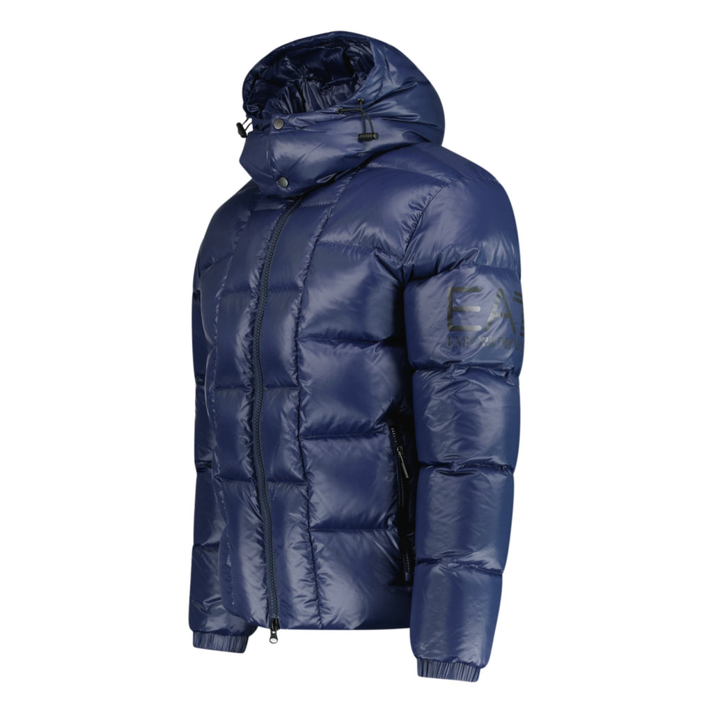 Emporio Armani Down Padded Detachable Hood Puffer Jacket Navy - Boinclo ltd - Outlet Sale Under Retail