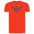 Emporio Armani Eagle Logo Cotton T-Shirt Red - Boinclo - Outlet Sale Under Retail