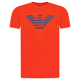 Emporio Armani Eagle Logo Cotton T-Shirt Red - Boinclo - Outlet Sale Under Retail