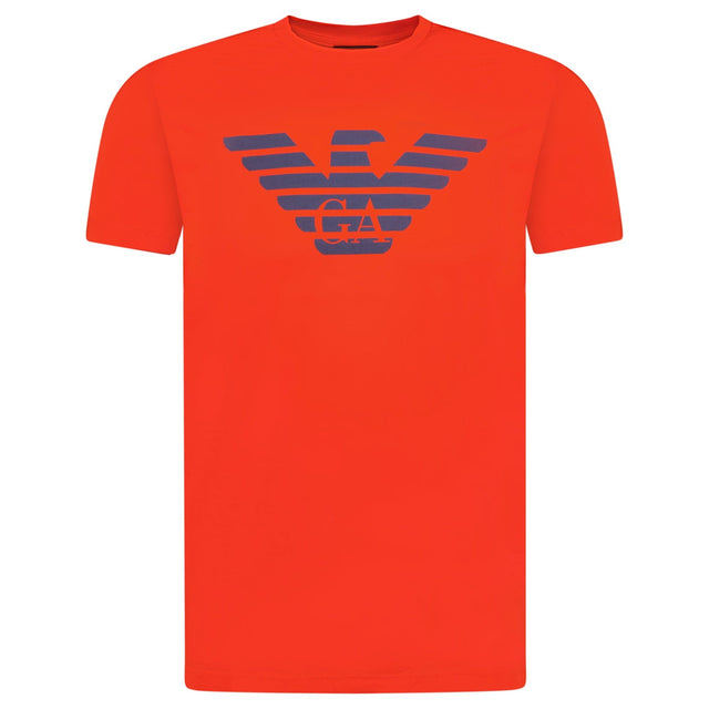 Emporio Armani Eagle Logo Cotton T-Shirt Red - Boinclo - Outlet Sale Under Retail