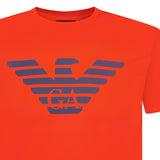 Emporio Armani Eagle Logo Cotton T-Shirt Red - Boinclo - Outlet Sale Under Retail