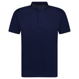 Emporio Armani Eagle Logo Mercerised Button Up T-Shirt Navy - Boinclo - Outlet Sale Under Retail