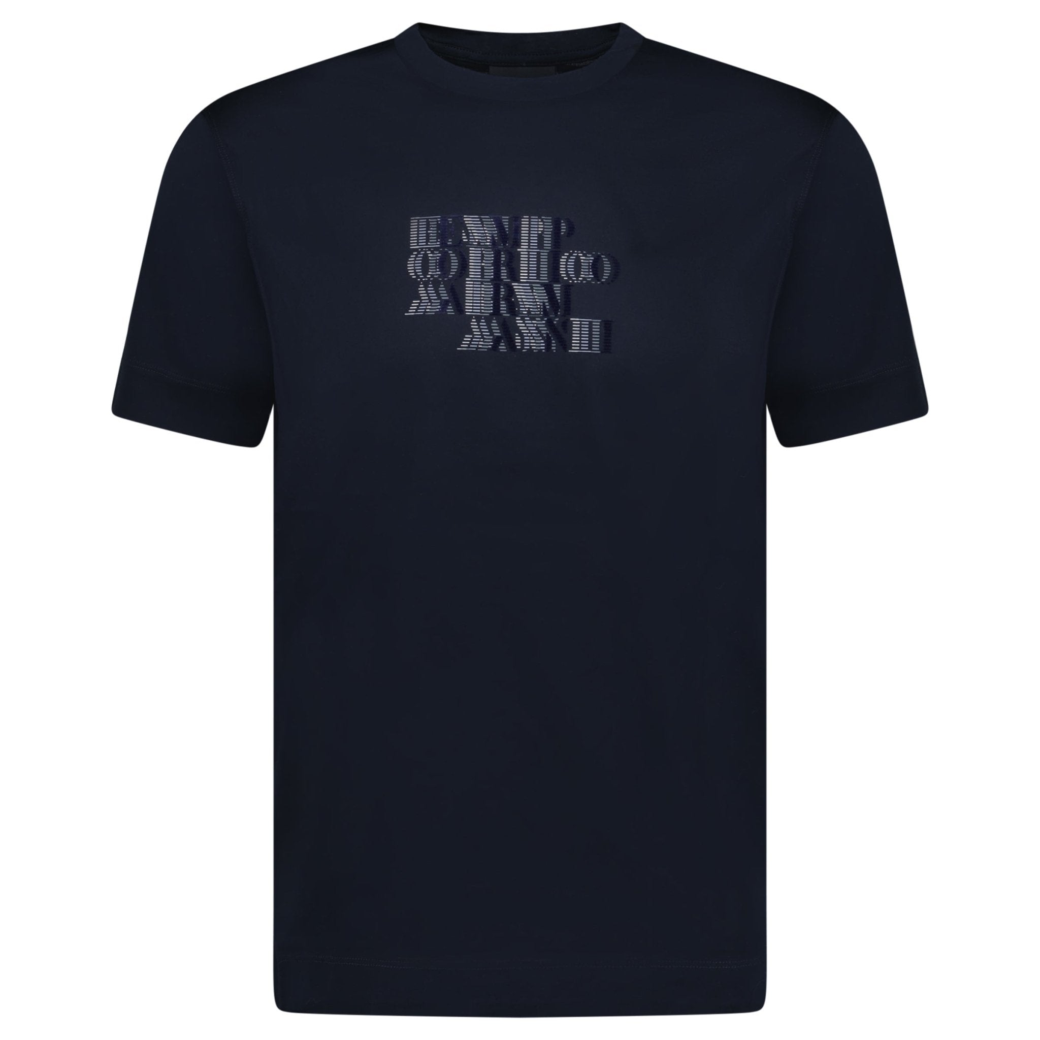 Color variation of Velvet Writing Logo Mercerised T-Shirt Navy