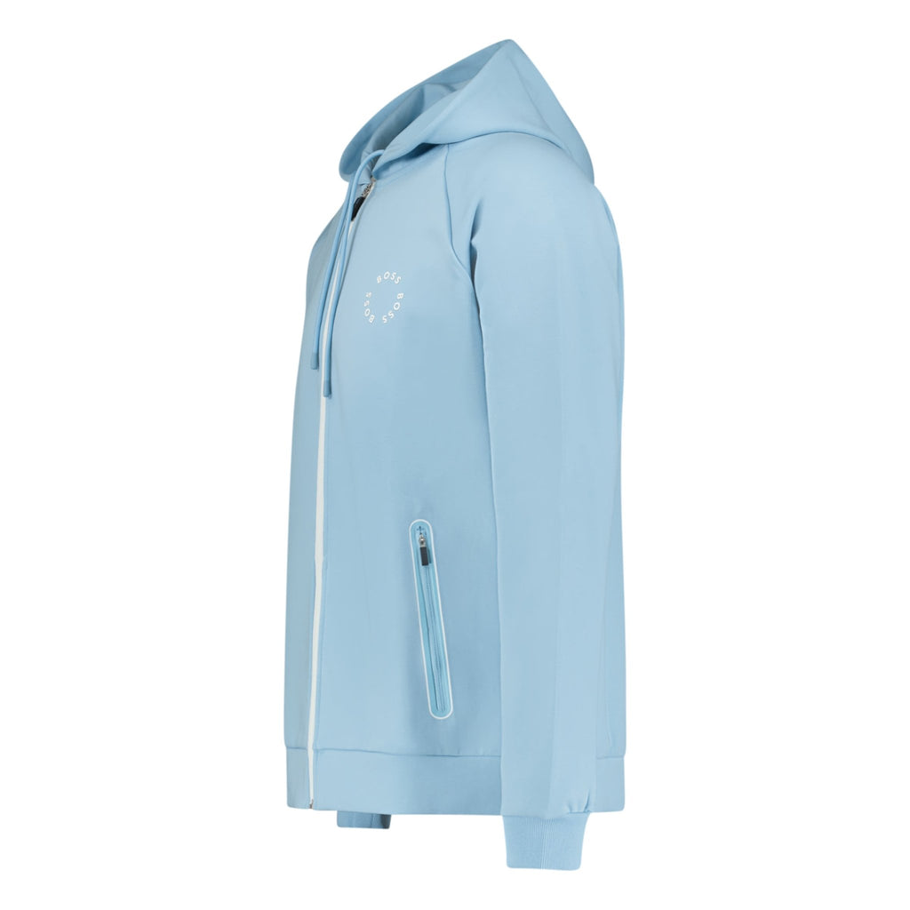 Hugo Boss Hooded Zip Up Hoodie Baby Blue - Boinclo ltd - Outlet Sale Under Retail