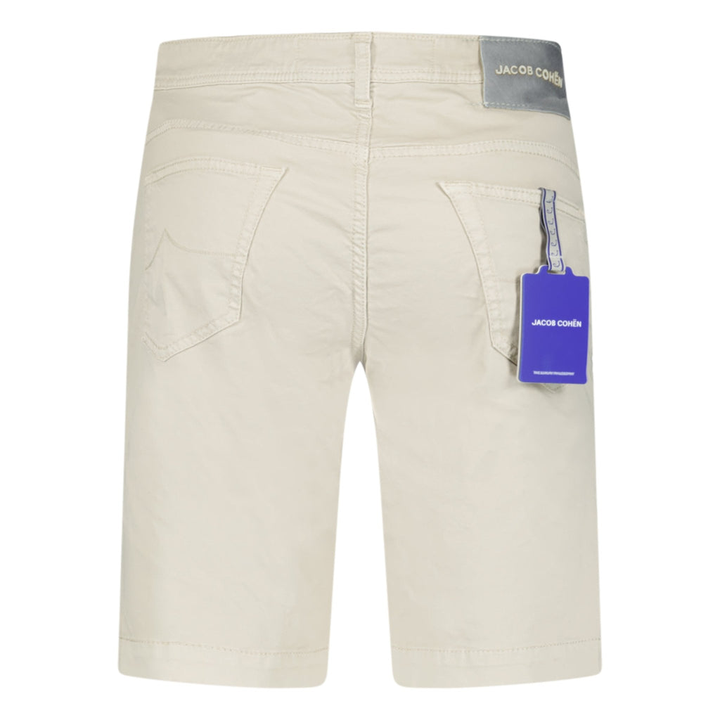 Jacob Cohen Bermuda Shorts Fur Patch Jeans Beige - Boinclo ltd - Outlet Sale Under Retail