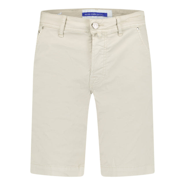 Jacob Cohen Bermuda Shorts Fur Patch Jeans Beige - Boinclo ltd - Outlet Sale Under Retail