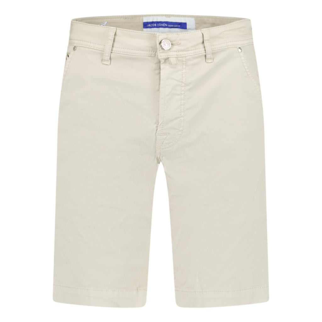 Jacob Cohen Bermuda Shorts Fur Patch Jeans Beige - Boinclo ltd - Outlet Sale Under Retail