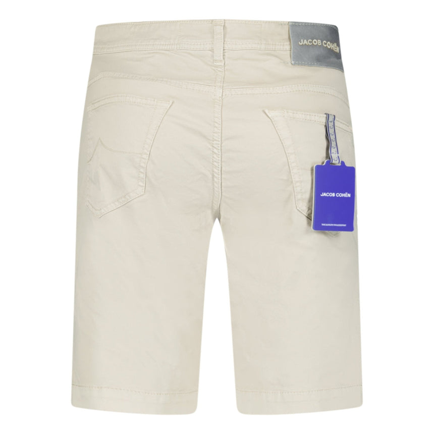 Jacob Cohen Bermuda Shorts Fur Patch Jeans Beige - Boinclo - Outlet Sale Under Retail