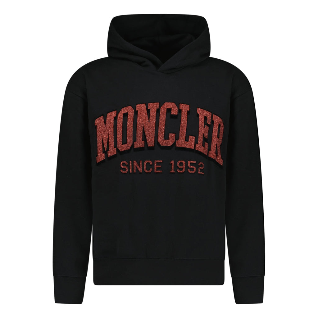 Moncler 1952 Glitter Hooded Sweatshirt Black - Boinclo ltd - Outlet Sale Under Retail
