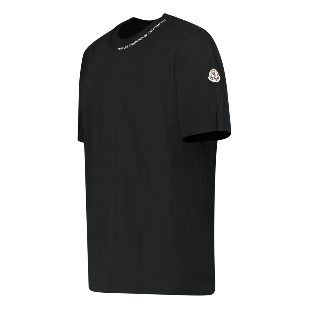Moncler Collar Accent Writing Logo T-Shirt Black - Boinclo ltd - Outlet Sale Under Retail