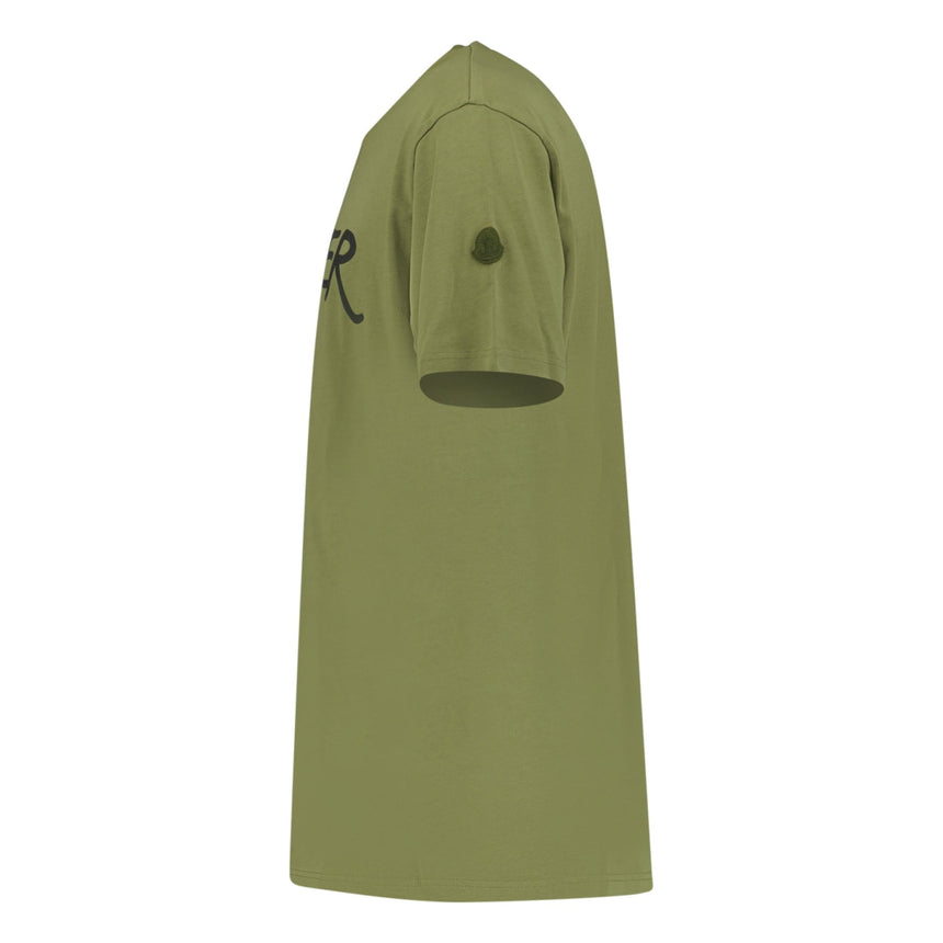 Moncler Graffiti Print T - Shirt Khaki - Boinclo ltd - Outlet Sale Under Retail