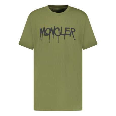 Moncler Graffiti Print T - Shirt Khaki - Boinclo ltd - Outlet Sale Under Retail