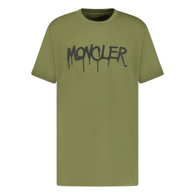 Moncler Graffiti Print T - Shirt Khaki - Boinclo ltd - Outlet Sale Under Retail