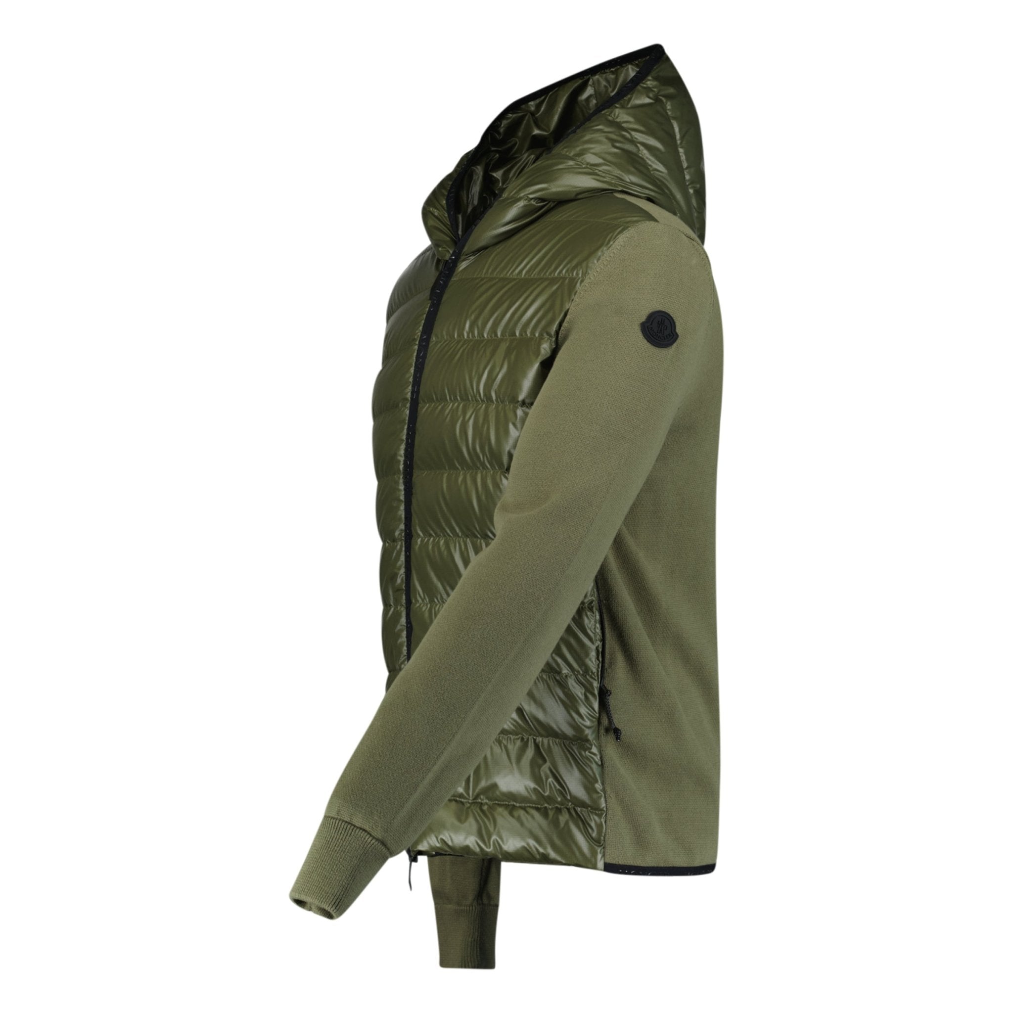 Hybrid 'Cardigan Tricot' Zip Down Ghost Logo Jacket Khaki