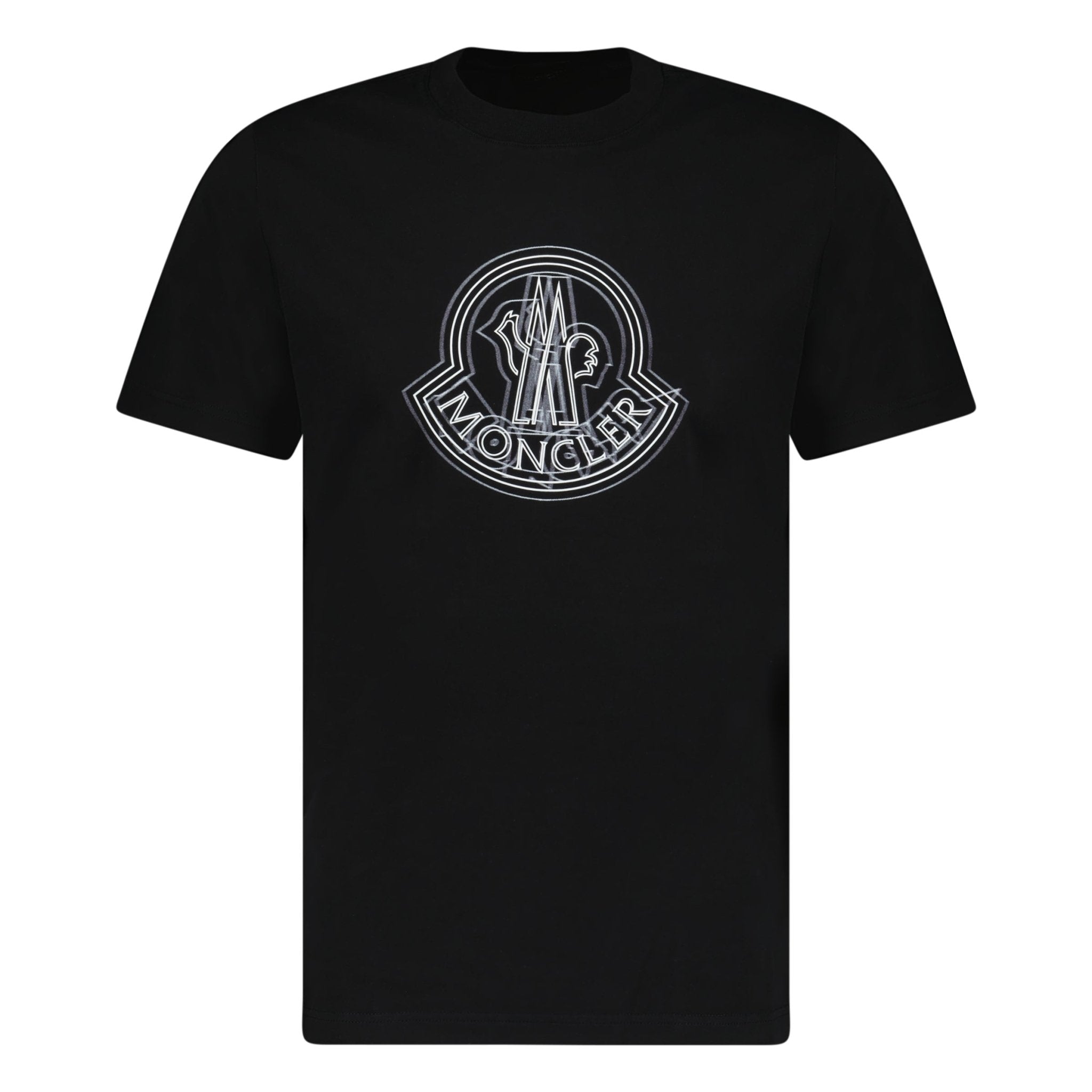 Moncler Large Print Logo T shirt Black