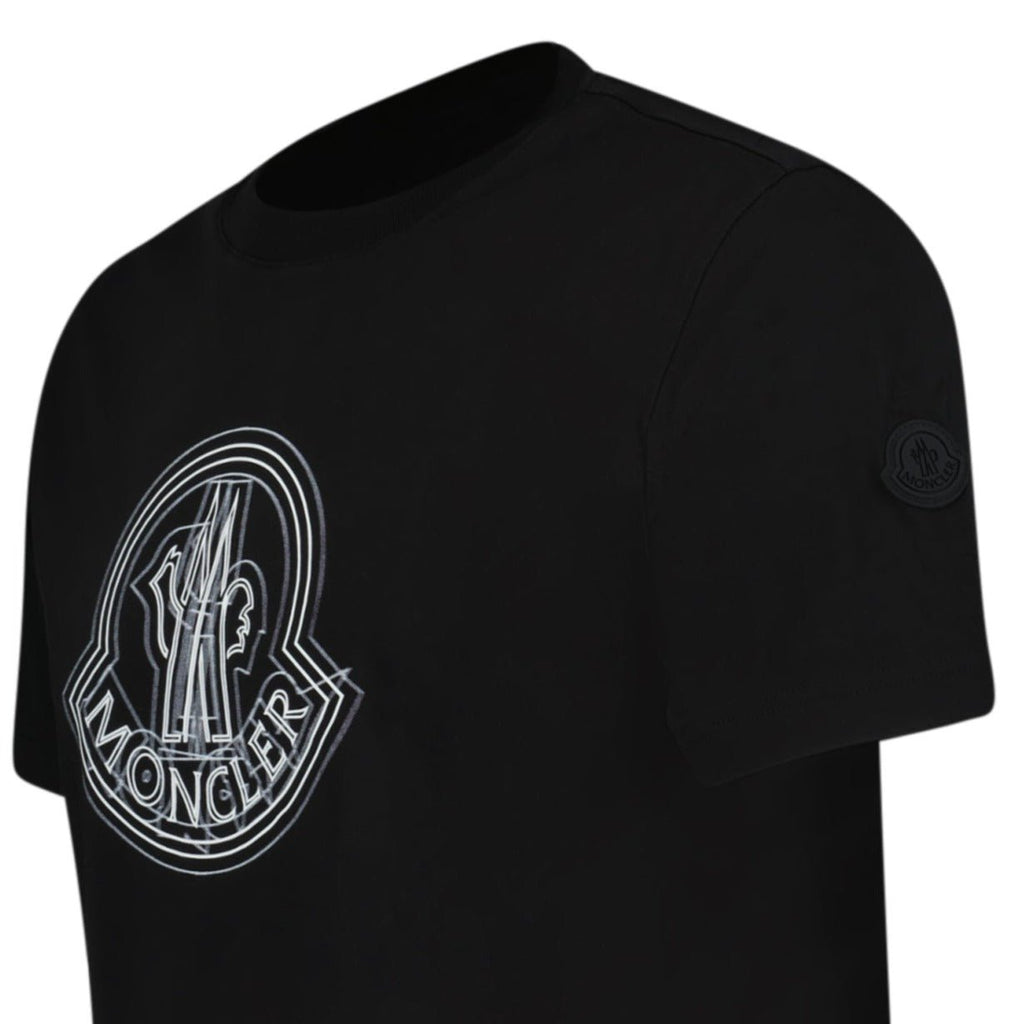 Moncler Large Print Logo T shirt Black - Boinclo ltd - Outlet Sale Under Retail