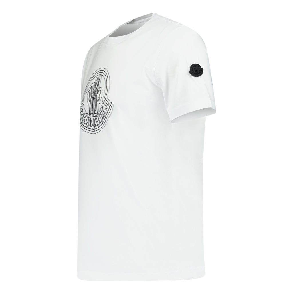 Moncler Large Print Logo T-Shirt White - Boinclo ltd - Outlet Sale Under Retail