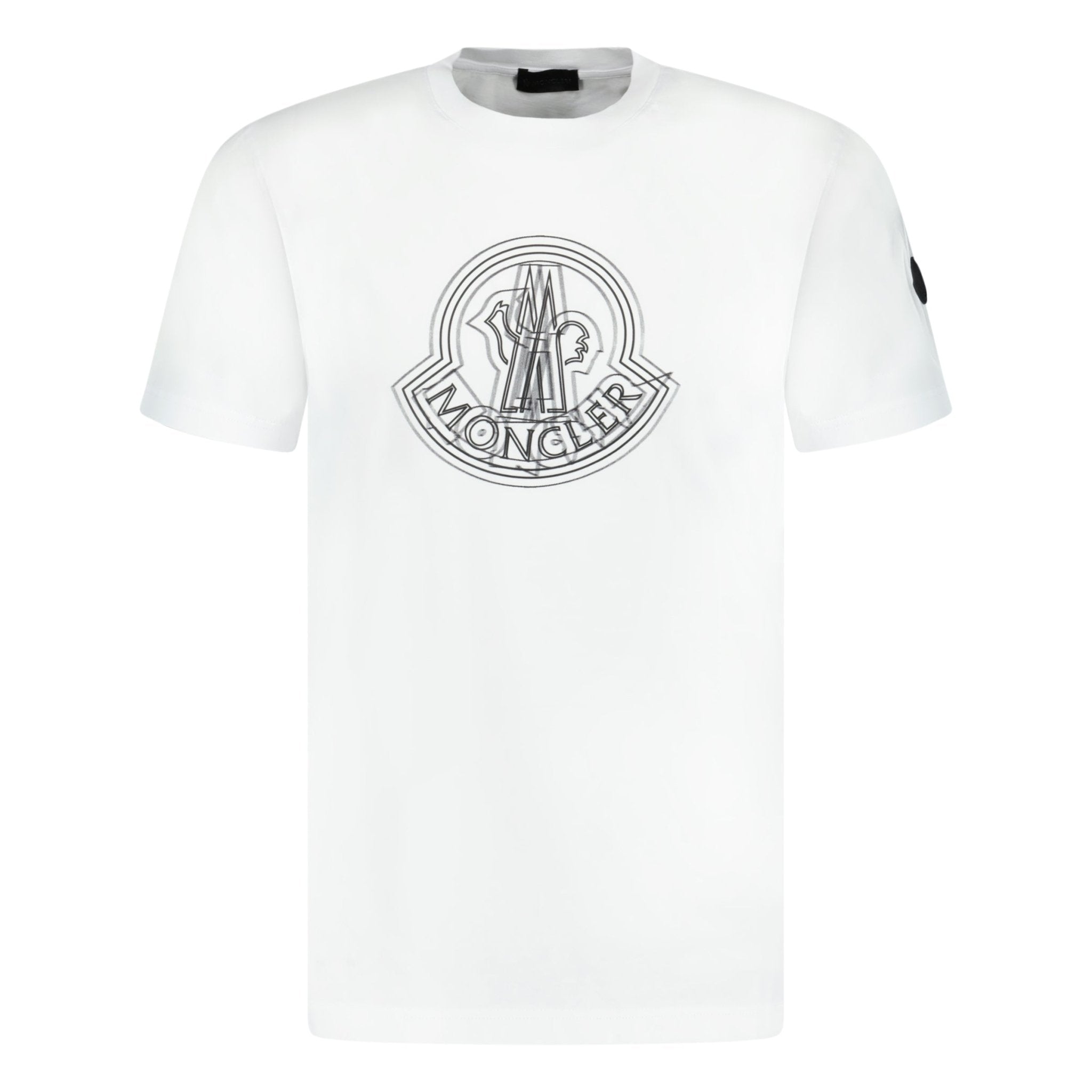 Moncler Large Print Logo T-Shirt White