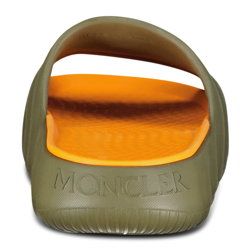 Moncler 'Lilo' Sliders Khaki & Orange - Boinclo ltd - Outlet Sale Under Retail