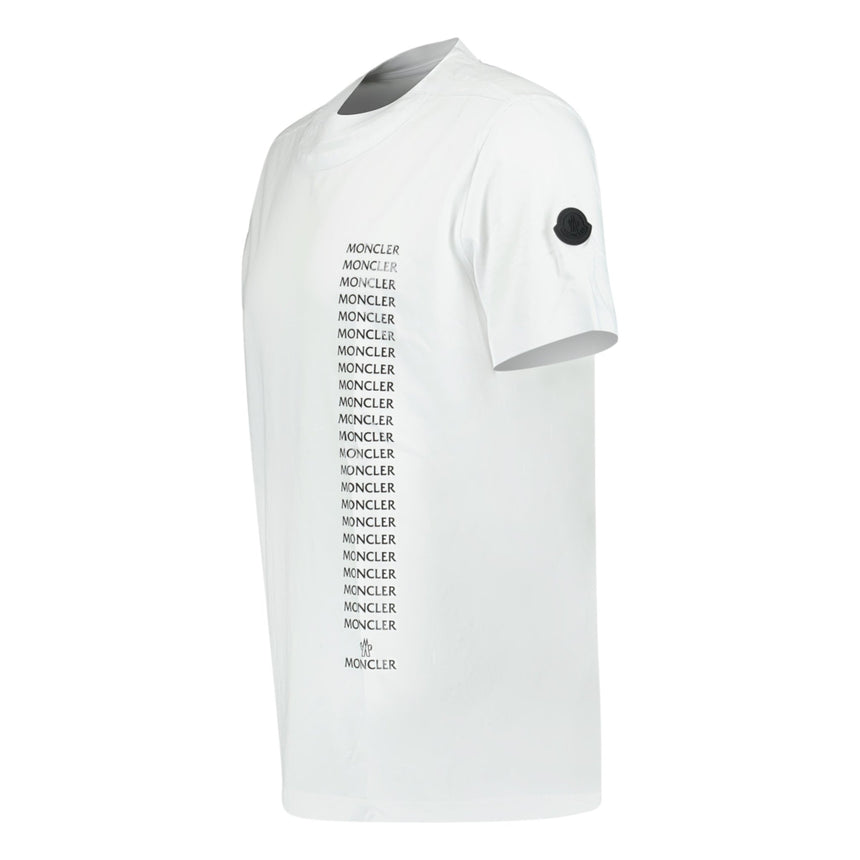 Moncler Multi Writing Logo T-Shirt White - Boinclo ltd - Outlet Sale Under Retail