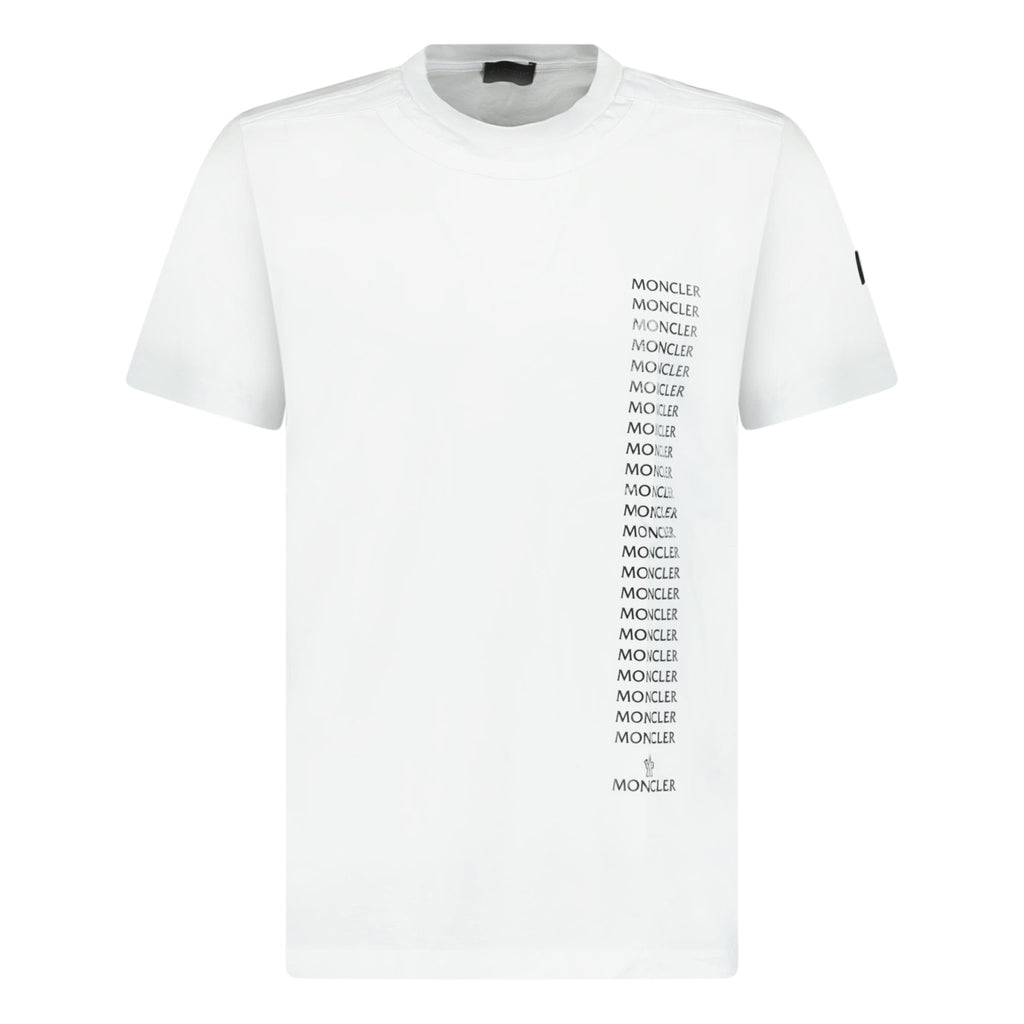 Moncler Multi Writing Logo T-Shirt White - Boinclo ltd - Outlet Sale Under Retail