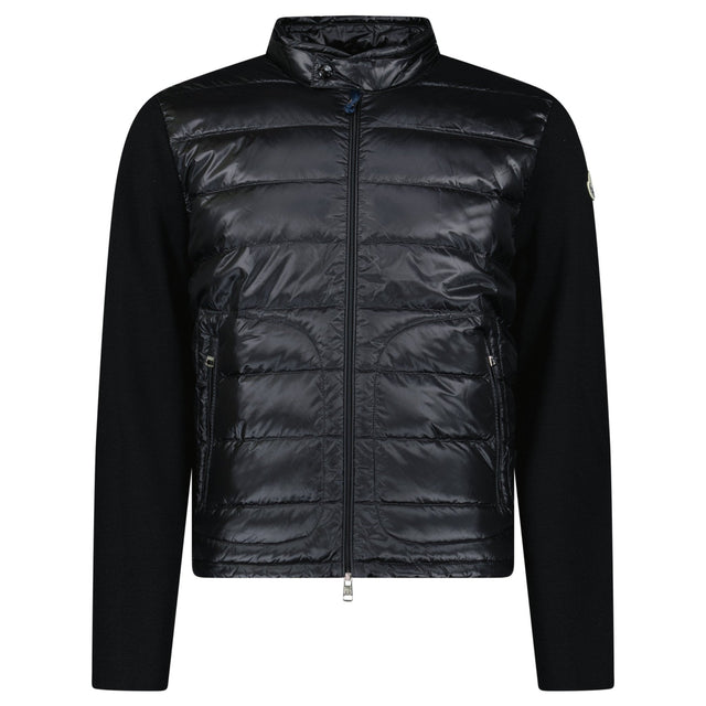 Moncler Padded Wool Zip - Up Cardigan Black - Boinclo - Outlet Sale Under Retail