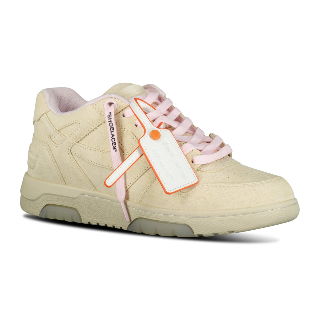 OFF-WHITE Out Of Office Low-Top Suede Trainers Beige & Pink - Boinclo ltd - Outlet Sale Under Retail