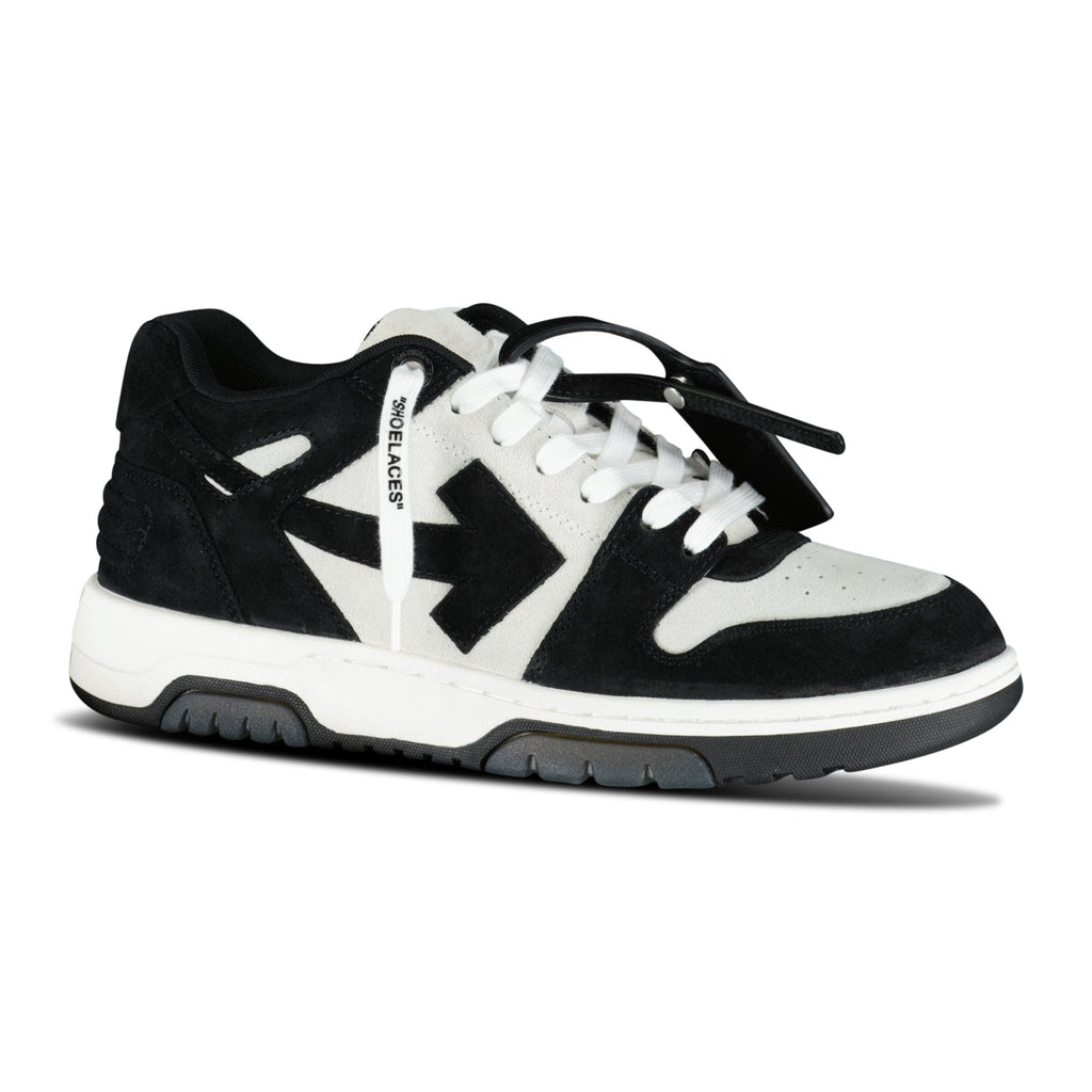 OFF-WHITE Out Of Office Low-Top Suede Trainers Black & White - Boinclo ltd - Outlet Sale Under Retail