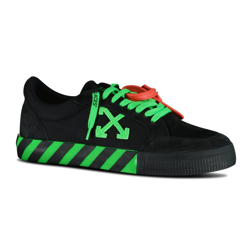 Off-White Vulcanized Low Top Trainers Black & Green - Boinclo ltd - Outlet Sale Under Retail