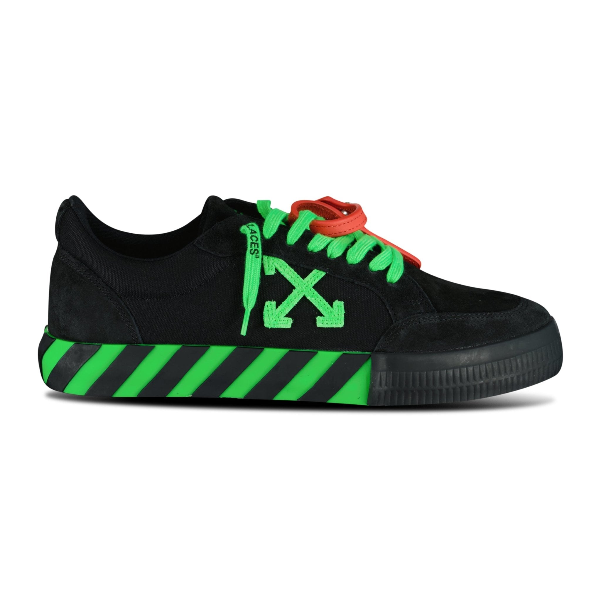 Off-White Vulcanized Low Top Trainers Black & Green
