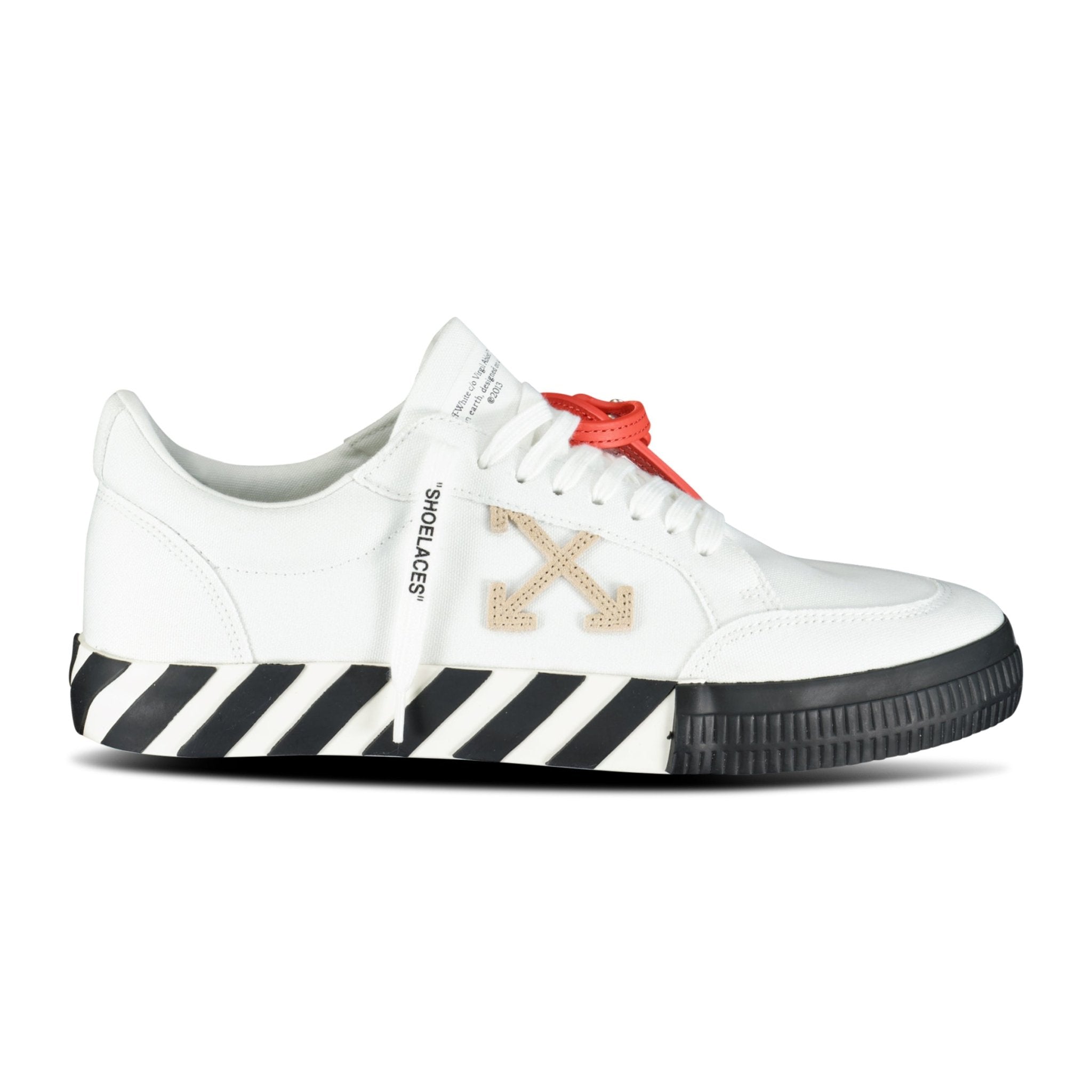 Off-White Vulcanized Low Top Trainers White & Beige