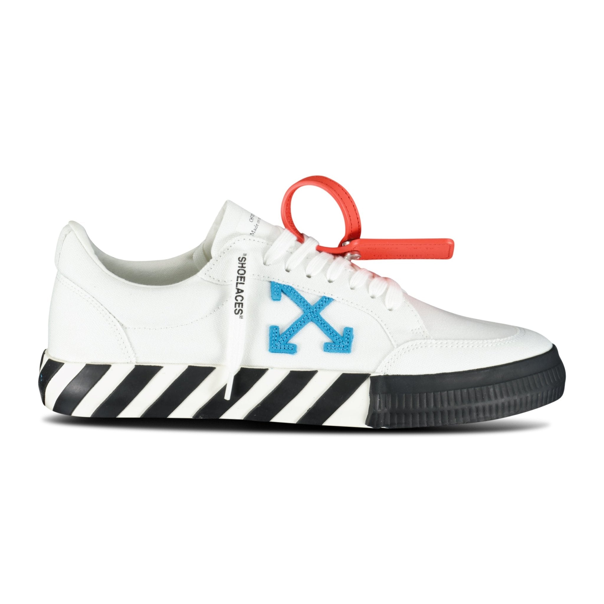 Off-White Vulcanized Low Top Trainers White & Blue