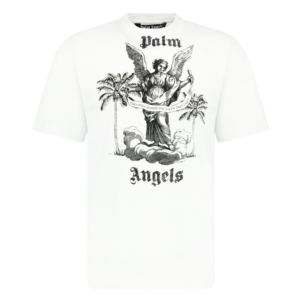Palm Angels University T-Shirt White - Boinclo ltd - Outlet Sale Under Retail