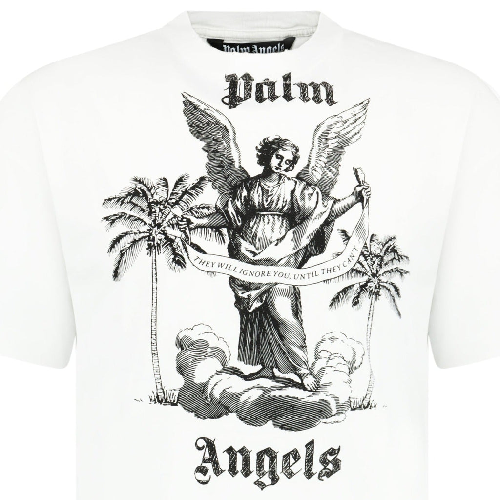 Palm Angels University T-Shirt White - Boinclo ltd - Outlet Sale Under Retail