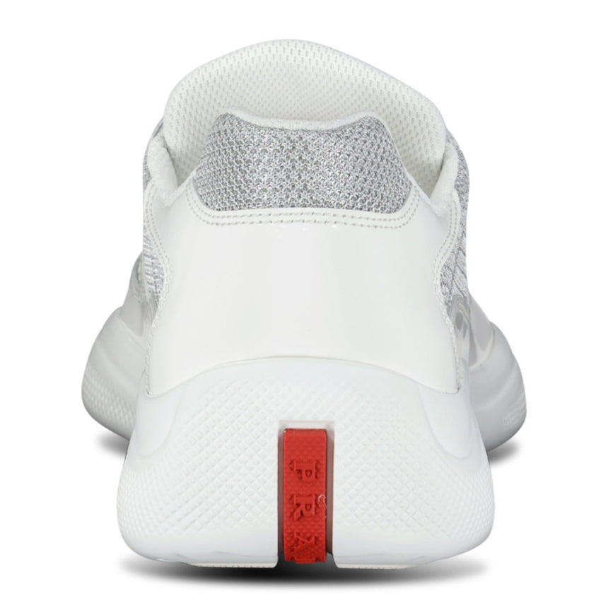 Prada Americas Cup Mesh Runners Patent White - Boinclo - Outlet Sale Under Retail
