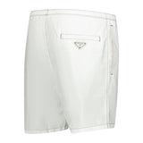 Prada Metal Logo Swim Shorts White - Boinclo - Outlet Sale Under Retail