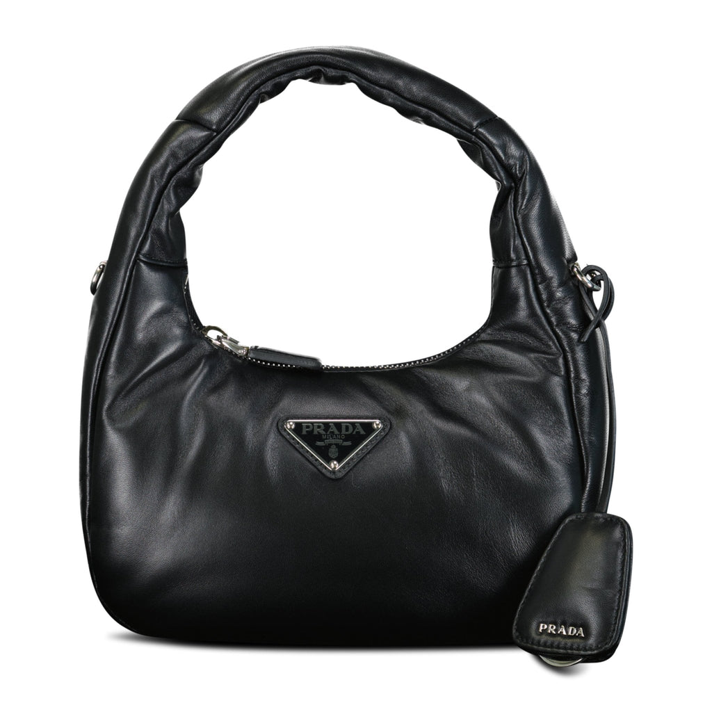 Prada Nappa Padded Soft Clutch Bag Black - Boinclo ltd - Outlet Sale Under Retail