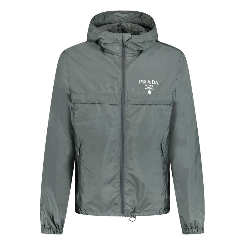 Prada Nylon Piuma Hooded Jacket Grey - Boinclo ltd - Outlet Sale Under Retail