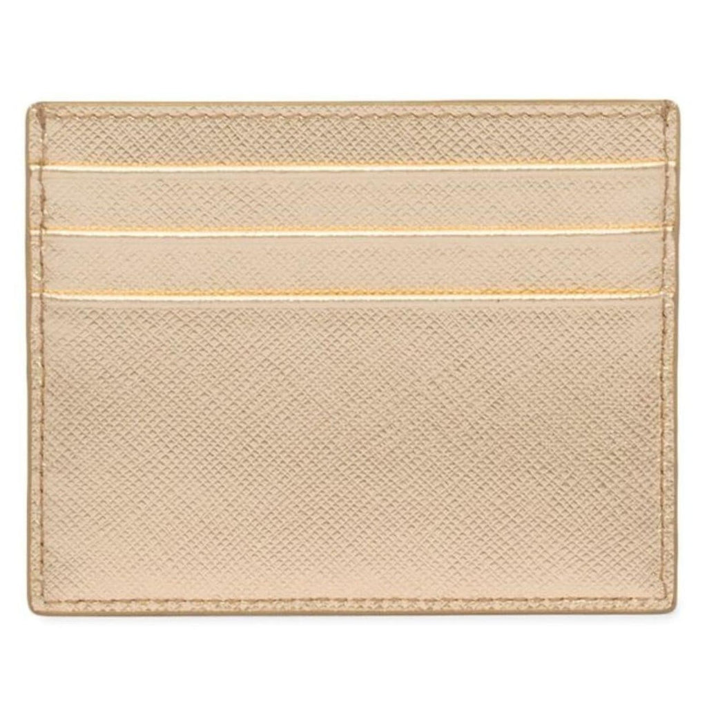 Prada Saffiano Leather Card Holder Gold - Boinclo ltd - Outlet Sale Under Retail
