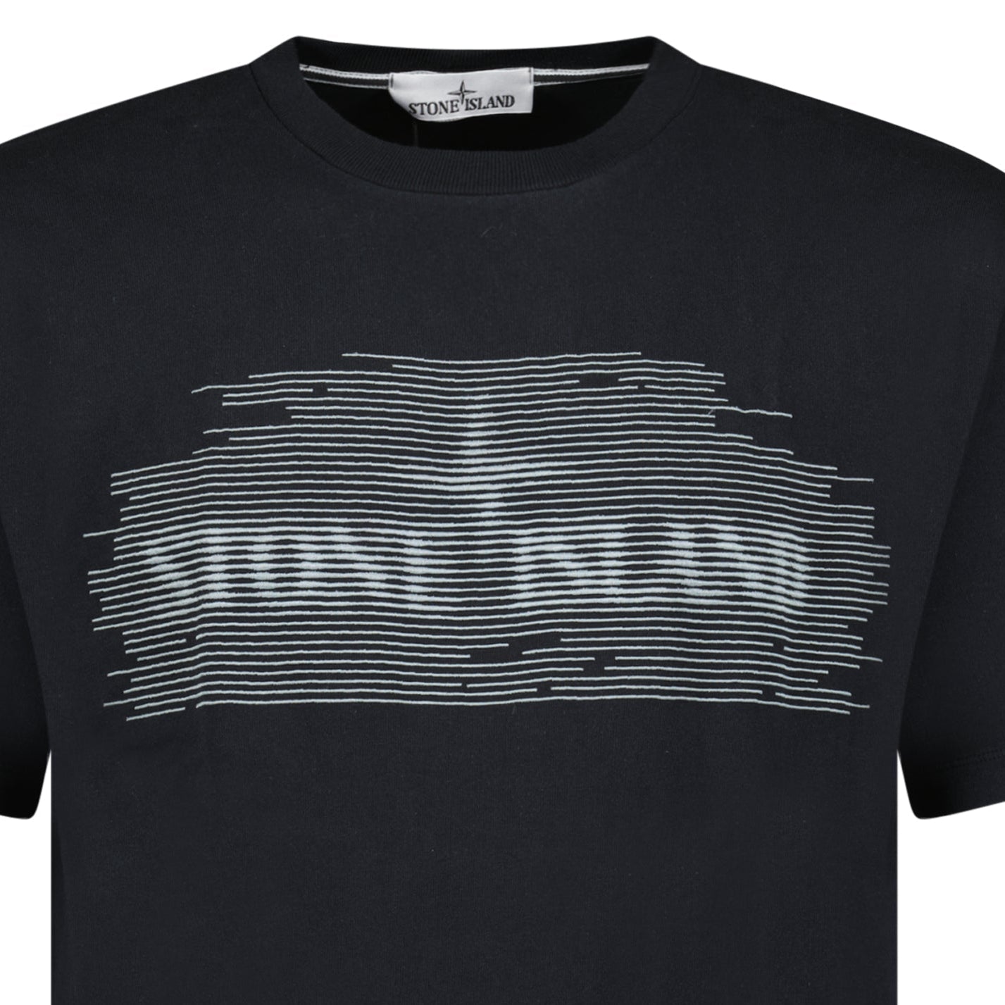 Stone Island 24/2 'Optical One' Print T-Shirt Black - Outlet