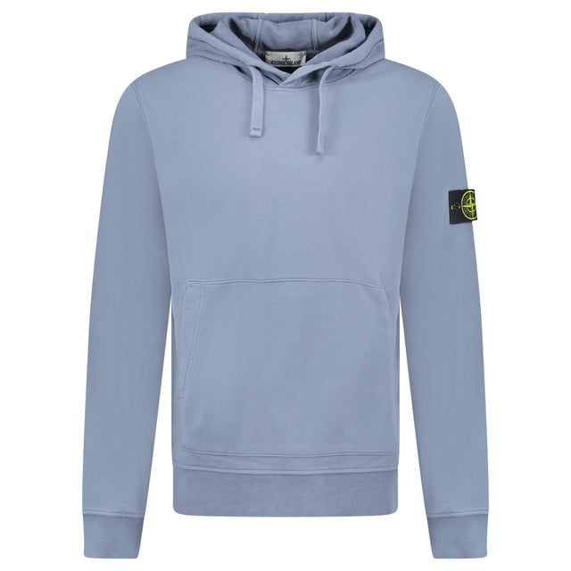 Stone Island Brushed Organic Cotton Hoodie Dark Blue - Boinclo - Outlet Sale Under Retail