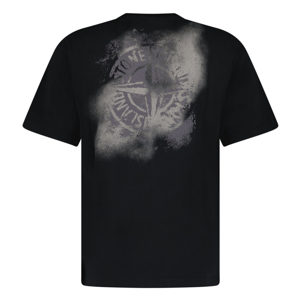 Stone Island 'Camo One' Compass Print Grey T-Shirt Black - Boinclo ltd - Outlet Sale Under Retail