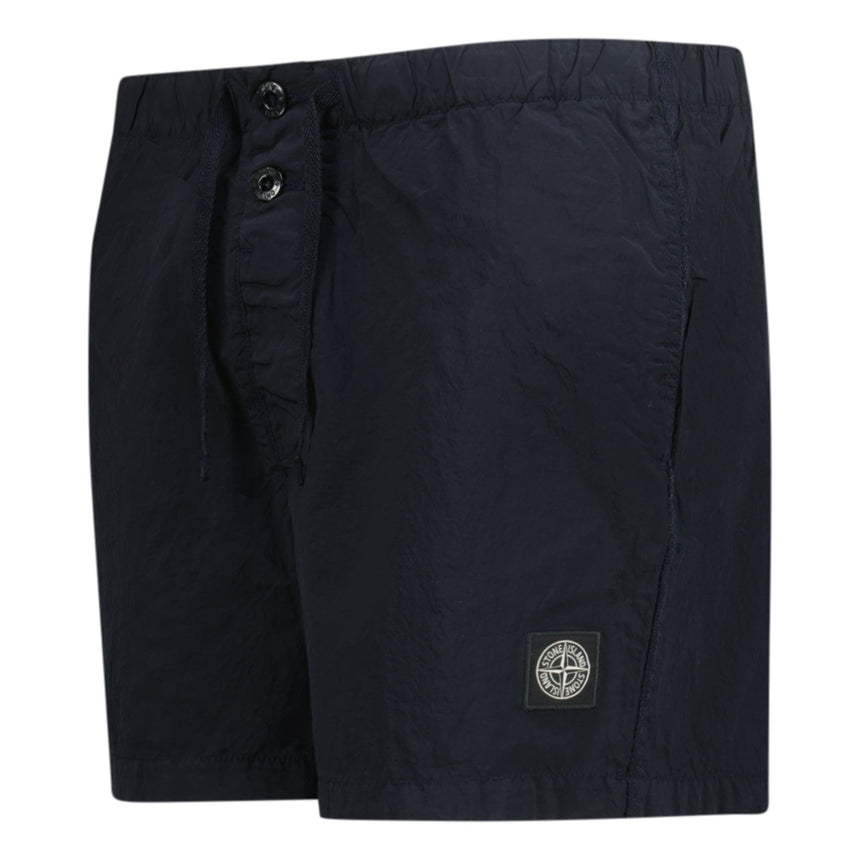 Compass Button Chrome Swim Shorts Navy