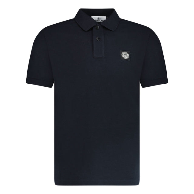 Stone Island Compass Badge Polo T-Shirt Slim Fit Black - Boinclo - Outlet Sale Under Retail